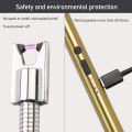 Top German Quality Electric Windproof Arc Lighter with LED Flashlight, USB Rechargeable Candle Lighter BBQ Lighter with Safety Lock, [Flameless & Windproof] 360° Flexible Long Neck Arc Plasma Lighter for Cooking , Stove, Camping ,Candles ,kitchen Grill. 