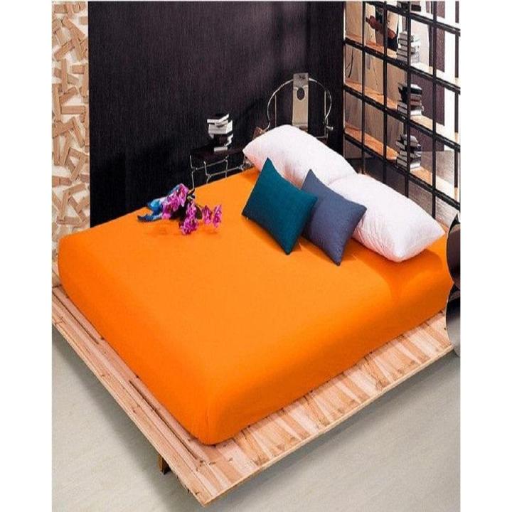 Musturd Fitted Bed Lining King Size - 180*200 Cm