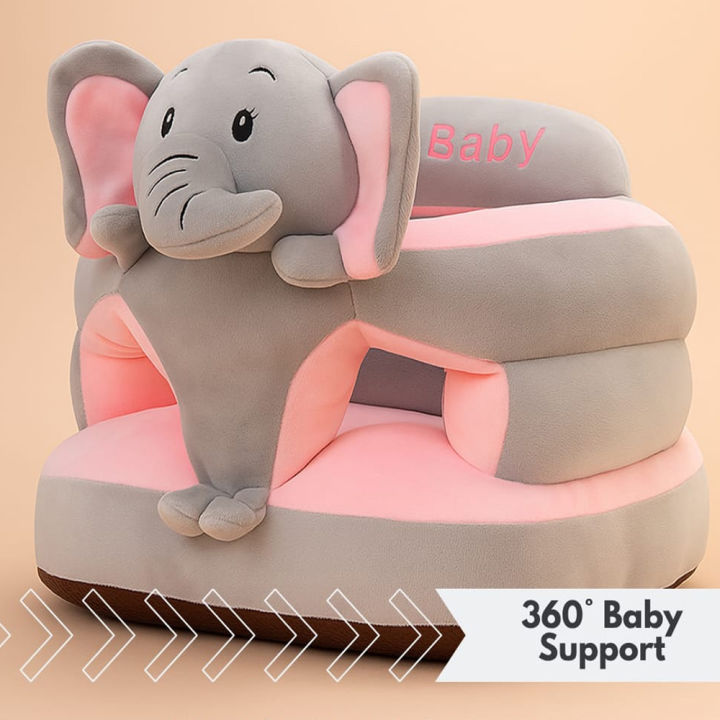 Comfortable Babies Learn To Sit On The Sofa Baby Sofa Support Seat Cover, Cartoon Plush Chair for Learning to Sit
