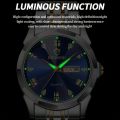 BINBOND Men's Wristwatch, Waterproof Luminous Date Week Stainless Steel Quartz Watch, Ideal choice for Gifts. 