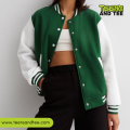 Green Varsity Baseball Jacket for Men & Women – Green Varsity Jacket. 