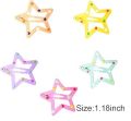 10 PCs Star Shaped Dotted Hair Clips - Star Shape Clips - Star Shape Hairpins. 