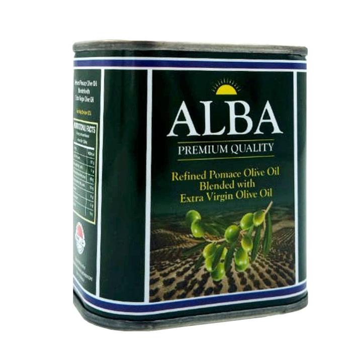 Alba Premium Quality Pomace Olive Oil Blended with Extra Virgin 100 ml Tin (Product of Tunisia)
