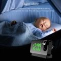 LED Digital Projection Alarm Clock Table Electronic Alarm Clock with Projection Time Projector Bedroom Bedside Clock. 