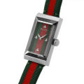 Gucci G-Frame Two-tone Nylon Mother of Pearl Dial Quartz Watch for Ladies- GUCCI YA147404. 