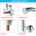 Hot Water Tap Instant Heating Electric Water Heater Faucet with Shower Head - 3000W Instant Electric Water Tap with Digital Display, Energy-Saving Water Geyser for Kitchen & Bathroom Sink, Quick Hot Water Faucet. 