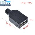 DIY Micro USB Type A & B Type_C  Male Female Assembly Connector Plug Socket. 