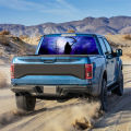 Night Devil Moon for Truck Suv Pickup 3D Rear Windshield Decal Sticker Decor Rear Window Glass Poster 57X18 Inch. 