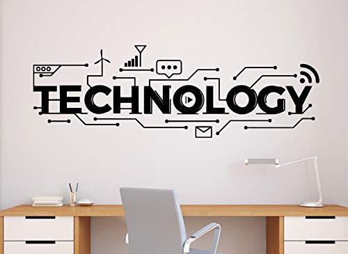 size- 4 x 1.5 feet  - Technology computer engineering text style self adhesive wall stickers , decal, vinyl, for I.T , office , business hubs , class, institute, room decoration decor lovers-  Black color- lucky garnet