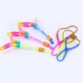 SF Outdoor Shining Rocket Flash LED Light Slingshot Elastic Helicopter Rotating Outdoor Flying Toy Arrow Party Gift Childrens Favor #444684. 