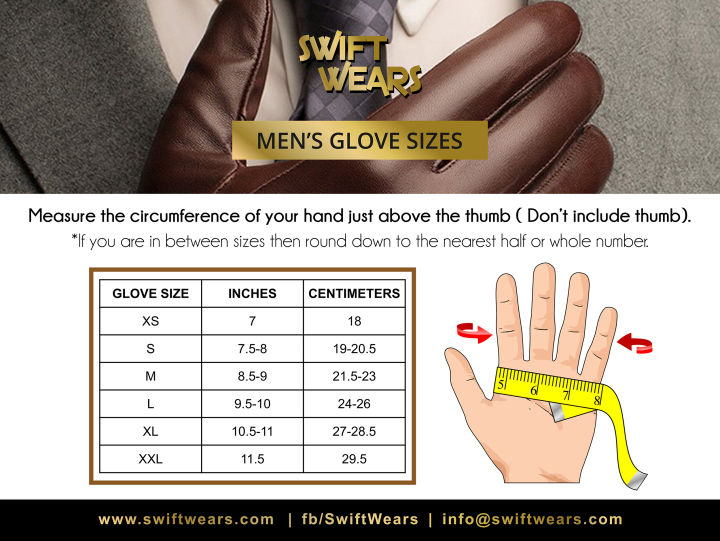 Swift%20Wears%20Men's%20100%25%20Real%20Genuine%20Leather%20Winter%20Gloves%20Black%20-%20Image%203