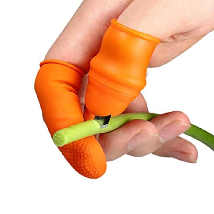 Multi-Purpose Silicone Thumb Knife Finger Protector Vegetable Harvesting Knife Plant Blade Scissors Cutting Rings Garden Gloves  Plucking Device for Cutting  Agricultural Tool Kit  Protect Finger