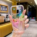 Applicable IPHONE 15 Color Plating Terminator Anti-Fall Shell Gradient Electroplating Magic Color Drop-Resistant Protective Cover Transparent Thickened. 