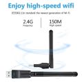Wireless USB WiFi Adapter 150Mbps – Mini Network Card with Antenna – MT7601 & RTL8188 Wireless Receiver Dongle for PC, Desktop, Laptop, IPTV, Set-Top Box – High-Speed 2.4GHz LAN Wi-Fi Adapter. 
