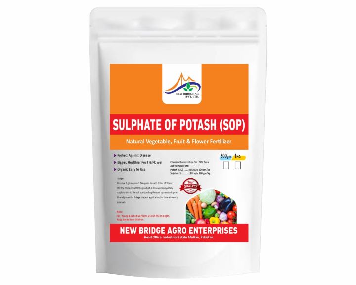 SOP (Sulfate of potash) Imported Fertilizer for Fruits and Flower Plants 500 Gm and 1 kg