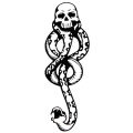 Tuosair Waterproof Unisex Harry Potter Death Eater Temporary Tattoo Sticker Cosplay. 