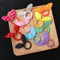 pack of 06-Rabbit Ear Hair Tie Rubber Bands /poni Hair Accessories For Children & kids. 