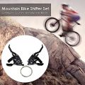 Shimano V-Brake Set, Brake/Shift Lever with Brake Cable, 7 Speed Gears Brake Combination with Gear Indicator for V-Brake, Black (L3 × R7 Gears) Shimano Gear Shifter. 