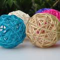 10Pcs Bird Parrot Bite Play Toy Parakeet Cane Weaving Vine Ball Pet Cage Decor. 