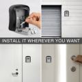 Key Lock Box Wall Mounted Aluminum alloy Key Safe Box Weatherproof 4 Digit Combination Key Storage Lock Box Indoor Outdoor. 