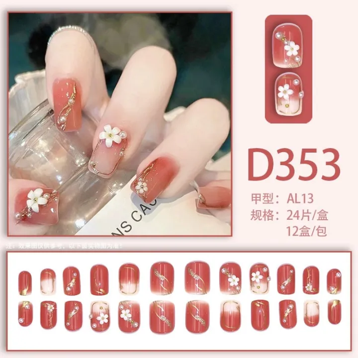 24Pcs%20French%20With%20Drill%20Pearl%20Fake%20Nails%20Press%20On%20Nail%20Tips%20Artificial%20Full%20Cover%20Cute%20Bow%20Wearing%20False%20Nails%20Fashion%20Popular%20Stick%20on%20Nails%20Cute%20Artificial%20Nails%20for%20Girls%20Cat%20Eye%20Nails%20-%20Image%202