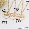 Couple Necklace 2 Piece Set Best Bff Pendant Good Friend Chokers Necklaces Chain Male And Femalm Jewelry. 