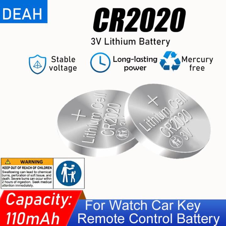 2-20PCS CR2020 CR 2020 3V Lithium Battery For Watch Toys Calculator Car Key Electronic Scale Remote Control Button Coin Cells