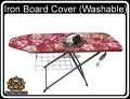 IRON STAND COVER, IRON TABLE COVER HIGH-TEMPERATURE RESISTANT, ELASTIC EDGES OR STRAPS FOR A SECURE HOLD ON THE IRONING BOARD, IRONING BOARD COVER, RANDOM DESIGNS & COLORS WITH THE SIZE OF 20X48. 