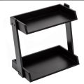 Multipurpose Wooden Countertop Organizer, Small - 2 Layer Cosmetics Organizer for Dresser, Easy Assembly - Natural Color. 