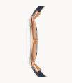 Fossil The Minimalist Slim Three-Hand Navy Leather Watch for Men- FS5371. 