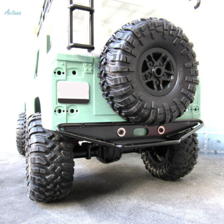 CNC Rear Bumper Bar for D90 Defender D99S RC Crawler Car Parts Black ...