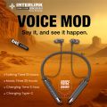 Interlink Voice Mod Wireless Neckband Voice Changer Bluetooth 5.3 Noise Cancellation Hi-Fi Sound Bass Boost Transparent Design Real-time Voice Gaming Audio. 
