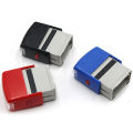 QUANBU Self Inking Stamp Set Custom Personalised DIY Business Name Number Address Printing Rubber Stamp with Tweezers Kit Red. 