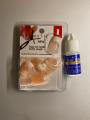 24pcs of fake nails with glue DIY Art design acrylic french nail girls nails pink peach transparent nails nakli nails. 