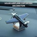 Car Decoration Plan Solar powered aeroplane car air freshener - Car Dashboard Solar Decoration Plane -Aircraft Model. 