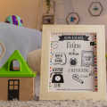 Personalized newborn baby frame with birth details. 