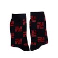 Swastika Character Japanese Anime Cotton Middle Tube Calf Socks for Women Men. 
