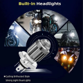 motorcycle H4 LED headlight bulb 1 piece dual color white & yellow. 
