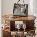 Wooden 4-Tier Revolving Shoe Rack Storage Organizer - Shoe Cabinet Rotating Shoe Rack for Entryway Living Room Hallway. 