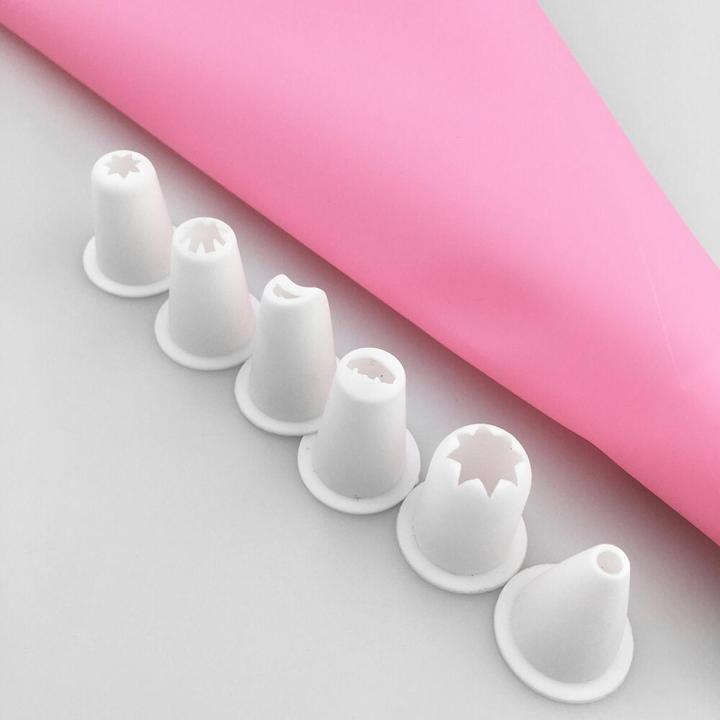 DIY Icing Piping Cream Pastry Bags + 7PCS Plastic Nozzle Cake Decorating Tools Mould