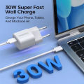 Choetech USB-C PD 30W GaN wall Charger – white – PD5007. 