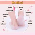 1 Pair Silicone Socks Moisturizing Gel Heel Socks Exfoliating And Preventing Dryness Foot Skin Rejuvenation Foot Care Elastic Socks (Free Size). 