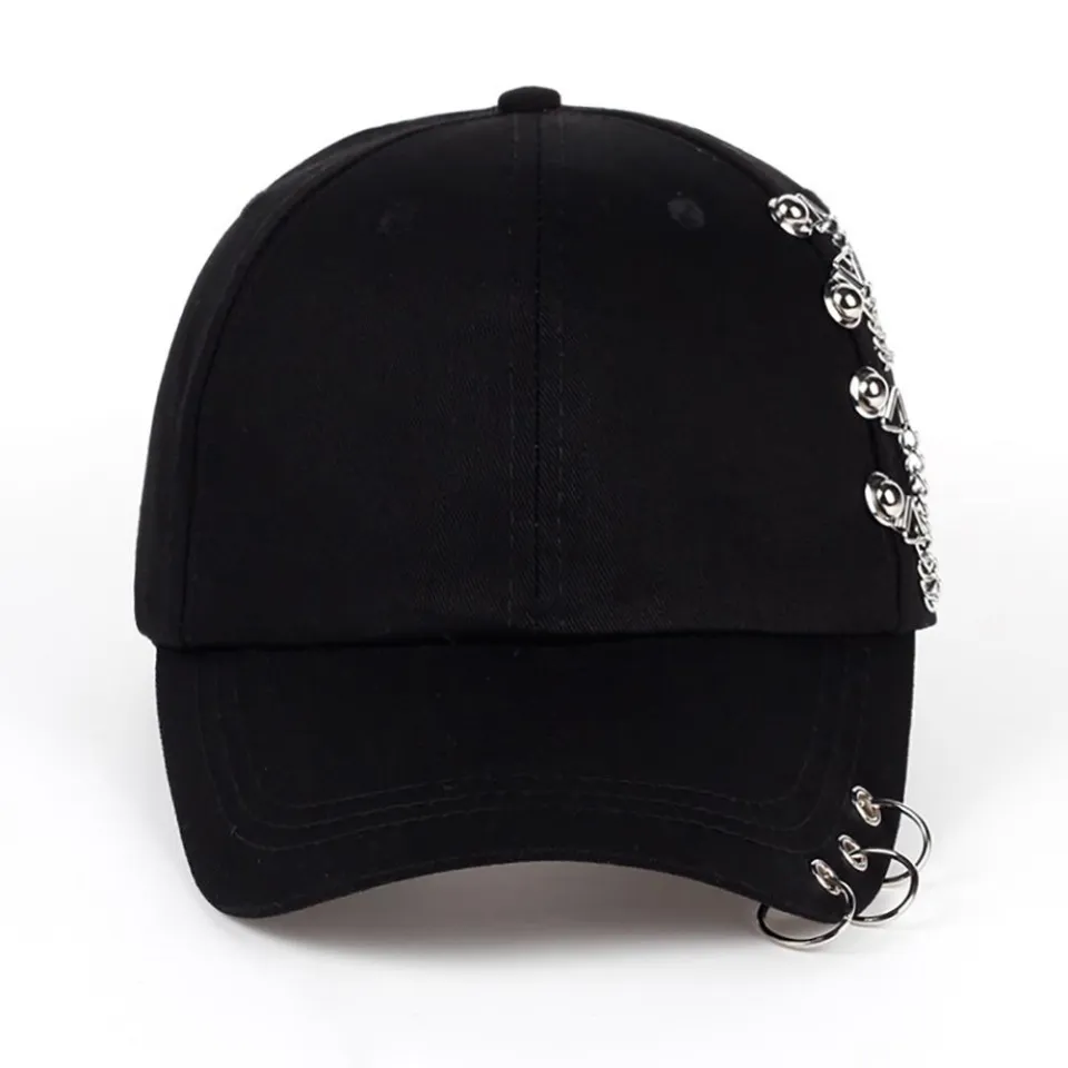 Fashion Metal Ring HipHop Baseball Cap Light Outdoor Women Sports Hat Daraz.pk