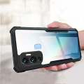 Infinix hot 12 play Case Ipaky Protective Anti-Shock  Clear Back Cover With Camera Protection - Black. 