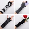 Men Thin Fashion Sun UV Protection Warmer Long Arm Sleeves Cycling Running Fishing Climbing Driving Hand Cover Striped Korean INS Fashion Sports Arm Sleeves Women. 