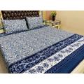 Crystal Cotton bedsheet with 2 pillow cover. 