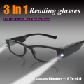 Hands-free Magnifying Glasses Flexible Magnifier Glasses LED Lit Magnifier Glasses Reading Glasses With 180% Magnification Loupes For Sewing And Crafting. 