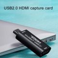 Video Recording Card Capture Card HDMI USB Adapter, 4K HDMI Capture Card HDMI Video Capture USB 2.0 1080P for Gaming, Streaming TV, Recorder Live Streaming Video for Windows Mac OS. 