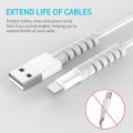 4 Pcs Pack Of Spiral Silicone Cable Protectors Charging Cable Protector Prevent Cable Break For Android, Headphones, Earphones, Pods, Mouse Flexible Cable Wire Organizer Sleeve Repair Pet Bite Cable Wire Identification Cover Type C Cord Adapter Wrap. 