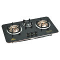 Indus 3 Burner Glass Hob With Imported Burners And Auto Ignition HG-720 - Black. 